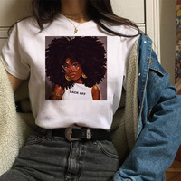 T-Shirt femme noir, Vintage et humoristique, avec image de no Friends, vente en gros, Harajuku
