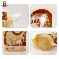 Pochettes Doypack personnalisables de 100 ml, 200 ml, 300 ml, 500 ml, de qualité alimentaire, stérilisables, avec bec verseur et dispositifs de sécurité pour purée