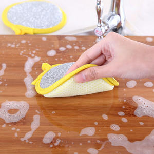 ขายส่งเมจิกสองด้านครัวจานซักผ้าทำความสะอาดฟองน้ำรอบแผ่นฟองน้ำ - Product Image 3