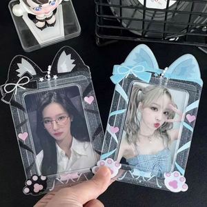 Hot Sale Personalized Custom Design PVC Plastic Acrylic Photo Card Holder Blank Card with Keychain Kpop Album Photo Card Holder - Product Image 5
