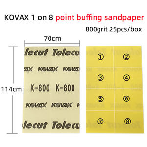 25PC 1set 800Grit KOVAX <span class=keywords><strong>Bloc</strong></span> de ponçage à la main Support de disques de ponçage en papier de verre personnalisable OEM pour le manuel de peinture de voiture - Product Image 5