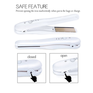 Piastra per Capelli Mini da Viaggio Ricaricabile Senza Fili con Rivestimento in Ceramica, Display LED della Temperatura, Controllo tramite App USB, 18W - Product Image 4