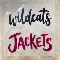 Patchs thermocollants personnalisés en chenille douce et moelleuse avec lettres, pour vêtements de sport et de supporter, vente en gros