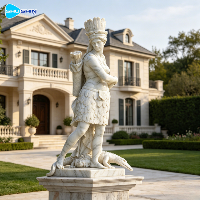 Life-Sized Handmade Modern Custom Outdoor & Living Room Garden Landscape Marble Statue From Greek Mythology