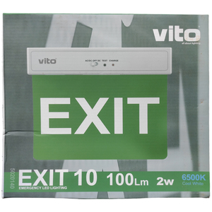 Panneau de sortie Vito, éclairage d'urgence LED 2W, lumière blanche froide 6500K - Product Image 2