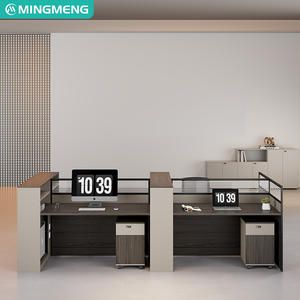 Bureau de travail simple et moderne pour 4 à 6 employés, mobilier de bureau avec cloisons, bureau du personnel, bureau financier - Product Image 5
