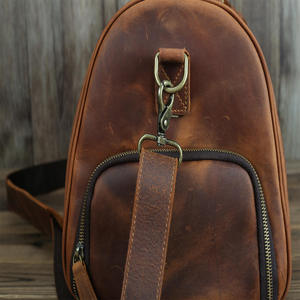 Sac de voyage pour homme en cuir Crazy Horse rétro Andong, en cuir de vache véritable, grande capacité, sac à chaussures, sac de sport, sac bandoulière, sac de voyage - Product Image 3