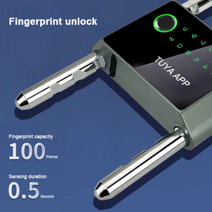 Serrure intelligente en <span class=keywords><strong>U</strong></span> pour porte coulissante en verre, avec empreinte digitale, en alliage d'aluminium, automatique, électronique, avec clavier à code - Product Image 3