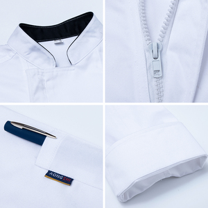 Uniforme <span class=keywords><strong>de</strong></span> manga larga con cremallera para hombre, <span class=keywords><strong>chaqueta</strong></span> <span class=keywords><strong>de</strong></span> Chef para mujer, uniforme <span class=keywords><strong>de</strong></span> Chef, <span class=keywords><strong>cocina</strong></span> - Product Image 2