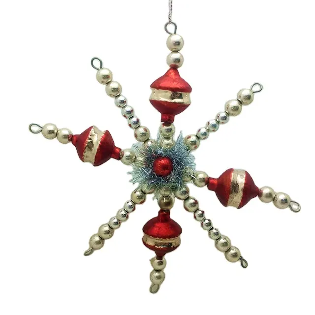 antique Christmas snowflake decorations for Christmas tree small decoration