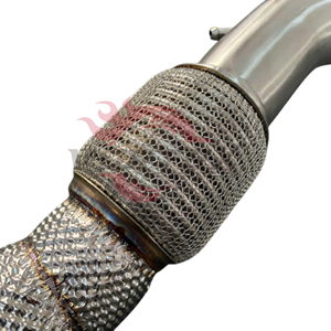 ท่อลงแคทสแตนเลส Vortex 304 แบบไหลสูง สำหรับ VW Golf GTI MK7 MK7.5 EA888 2.0T ปี 2013–2020 พร้อมแผ่นกันความร้อน ไม่มีไฟเตือน CEL - Product Image 2