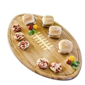 Plateau de service ovale en bambou de qualité supérieure pour fromages et charcuteries, certifié écologique et de qualité alimentaire - Product Image 3