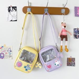 Sac à main de créateur créatif, couleur unie, Transparent, imperméable, réglable sur le côté, Console de jeu de dessin animé, boucle antivol, mignon - Product Image 4