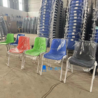 Chaise empilable et connectable en acier inoxydable, cadre ergonomique antirouille pour événements, formations et conférences