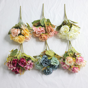Flores Artificiales de <span class=keywords><strong>Hortensia</strong></span> y Peonía de Estilo Europeo para Decoración del Hogar, Sala de Estar, Mesa y Mesa de Centro, Flores de Plástico - Product Image 3