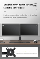 Support d'écran en métal, support de moniteur d'ordinateur à clipser sur le bureau, conçu de manière ergonomique