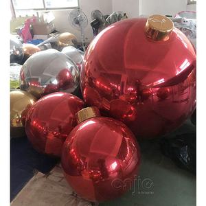<span class=keywords><strong>Esferas</strong></span> inflables con tapa dorada, Bola de Navidad gigante, árbol, globos de Navidad, Bola de espejo inflable - Product Image 3