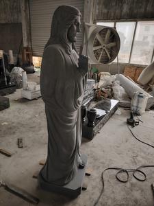 В натуральную величину резное кладбище Индийский Черный Гранитный Камень Статуя Иисуса цены на продажу - Product Image 5