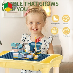 QS Toys Multifunktion bausteine <span class=keywords><strong>2</strong></span> in 1 Kid Play House Zeichenbrett Aktivität Tischs piel mit Tisch für Kinder spielen - Product Image 2
