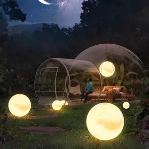 Pátio ao ar livre jardim gramado paisagem atmosfera decoração lua design bola luminosa luzes da lua luzes solares