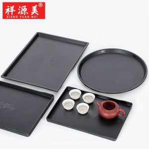 Xiangyuanmei tableware <b>melamine</b> tray rectangular restaurant serving <b>plate</b>, tableware, imitation porcelain hotel tea tray - Product Image 1