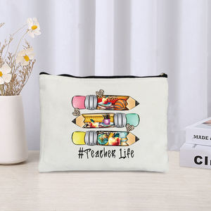 Borsa Cosmetica in Tela Casual con Motivo Leopardato per Insegnanti, Astuccio Portaoggetti con Cerniera, Nuovo Porta Profumo da Viaggio, Porta Rossetto, Regalo Made in China - Product Image 6