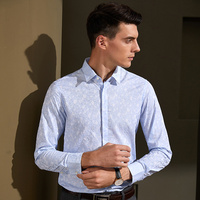 Camisa Elástica para Hombre, Camisa de Manga Larga, Estilo Coreano, Elegante, Delgada, Casual, Sin Plancha