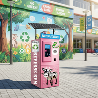 Máquina Expendedora Inversa de Botellas de Vidrio, SDK, Código QR, Reciclaje de Tokens, Gestión Basada en la Nube, Wi-Fi, Pantalla Táctil de 22 Pulgadas