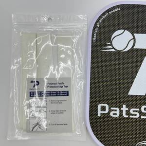 Directo de fábrica 3K textura de fibra de carbono Pickleball Paddle Edge Guard Tape 3 unids/pack Raqueta Marco <span class=keywords><strong>Protector</strong></span> Entrenamiento Personalización - Product Image 3
