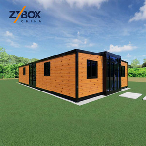 <span class=keywords><strong>Casa</strong></span> Modular Prefabricada de Lujo de 40 pies, 75 m² de Espacio Habitable, Textura de Madera, <span class=keywords><strong>Casa</strong></span> Contenedor Expandible <span class=keywords><strong>para</strong></span> el Mercado de EE. UU., Australia y Canadá - Product Image 1