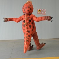 Costume de dinosaure de dessin animé personnalisé et portable, avec structure en acier et plastique, pour parcs d'aventure, centres commerciaux, jardins, spectacles scolaires (sur mesure)
