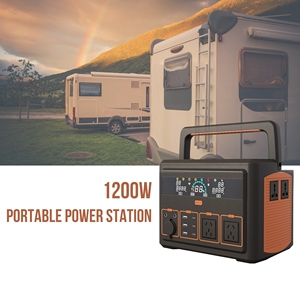 Stazione di Alimentazione Portatile ad Alta Capacità 1200W 1150Wh <span class=keywords><strong>con</strong></span> Batteria LiFePO4, Pannello Solare, Ricarica Rapida AC, UPS per Backup Domestico, Display <span class=keywords><strong>LED</strong></span> - Product Image 2
