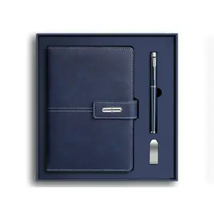Customizable Luxury Business Journal Box Gift Set A5 Diary Notebook with Pen And USB Personalized Custom Logo Notebook Gift Set