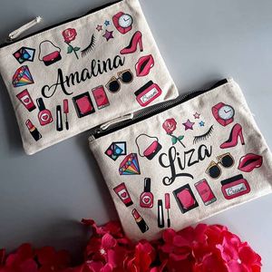 Wholesale Eco Friendly Custom Cotton Make up <b>Bags</b> Natural Cotton Blank Zipper Pouch Canvas Makeup <b>Cosmetic</b> <b>Bag</b> With Logo - Product Image 1