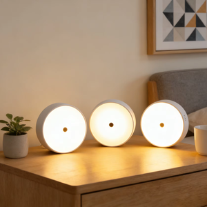 Lámpara Nocturna Redonda con Sensor de Movimiento, Recargable Tipo-C, LED, para Dormitorio, Pasillo, Escaleras - Product Image 6