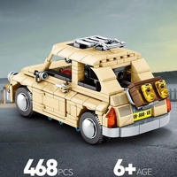 Modèle de voiture Fiat Nuova à rétrofriction Sembo SY8100, voiture classique pour enfants, ensembles de briques éducatifs DIY, mini jouets de construction