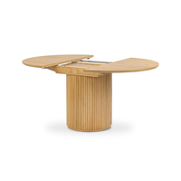 Table à manger extensible moderne en MDF de qualité supérieure, avec base côtelée, pour la maison et l'hôtel – Direct Usine