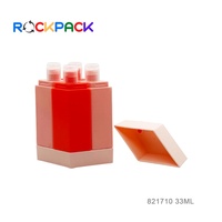 Set de Viaje 4 en 1, Diseño Especial Rosa, Botellas de Plástico Portátiles para Cosméticos, Crema y Cuidado de la Piel