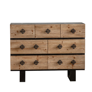 Cómoda de Madera Vintage para Entrada con 6 Cajones, Mueble de Almacenamiento para Sala de Estar, Uso Comercial - Product Image 5