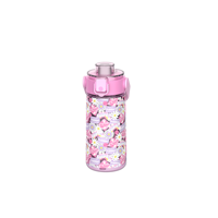 Bouteille d'eau pour enfants de 580 ml en Tritan, design de dessin animé, bouchon à ouverture rapide, sans BPA, anti-fuite, gourde de sport en silicone