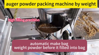 Machine d'emballage horizontale VFFS à vis pour sachets de haute précision, pour épices, poudres mélangées et poudres collantes, avec pesage automatique par poids