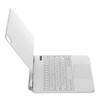 Clavier magique ultra-mince avec étui magnétique sans fil en alliage d'aluminium rétro-éclairé RVB pour clavier iPad