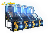 Machine de jeu de basket-ball d'arcade pliable ACS Electrical pour sports d'intérieur avec panier métallique – Élégante borne de basket-ball d'arcade pour intérieur