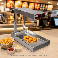 Chauffe-frites professionnel avec armoire de présentation et station de distribution de frites, prix usine, pour hôtels et restaurants, modèle autoportant pour nachos