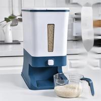Récipient à riz Boîte de rangement de riz Distributeur de céréales scellé avec boucle Insect Proof Grain Pet Food Container Organisateur de cuisine
