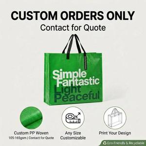 Bolsa de Compras Gigante Personalizable, Bolsa de Transporte Reutilizable de Polipropileno Tejido con Logotipo Personalizado a Todo Color, Tamaños XL y XXL con Logotipo - Product Image 2
