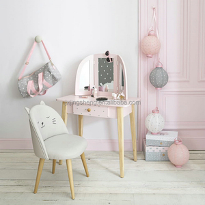 Meubles scandinaves pour enfants <span class=keywords><strong>Coiffeuse</strong></span> pour filles Chambre à coucher Commodes Bureau <span class=keywords><strong>Coiffeuse</strong></span> rose Maquillage pour enfant <span class=keywords><strong>Coiffeuse</strong></span> - Product Image 6