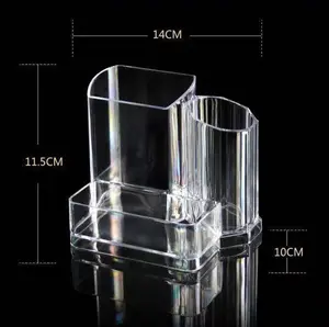 Clear Acrylic cosmetic organizer table top holder for comb lipsticks brushes