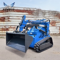 NIMBUS Konfigurasi Canggih Skid Steer Loader Sistem Tiga Pompa Tiga Katup Opsional untuk Pekerjaan di Lokasi Konstruksi Skid Steer Loader