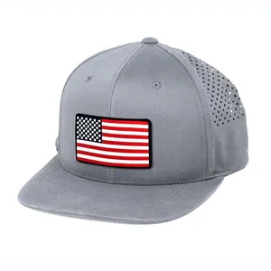 Vintage USA Mens Womens Old Glory Custom Performance Snapback Cap Bales With American Flag